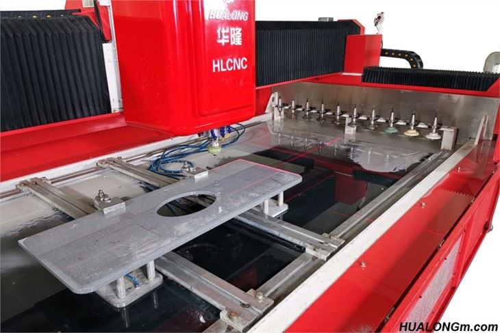 Stone Machinery CNC Automatic Tools Changed Center For Processing Stone Countertop Drilling And Grinding With Italian Software Profiling Machine